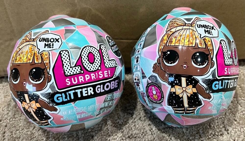 Lot of 2 LOL Surprise Glitter Globe Winter Disco Mystery Balls New Sealed MGA